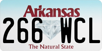 AR license plate 266WCL