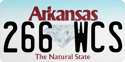 AR license plate 266WCS