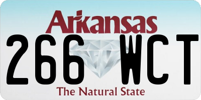 AR license plate 266WCT