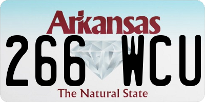 AR license plate 266WCU