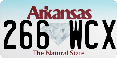 AR license plate 266WCX