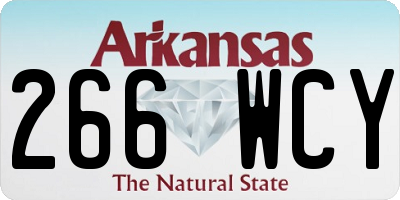AR license plate 266WCY