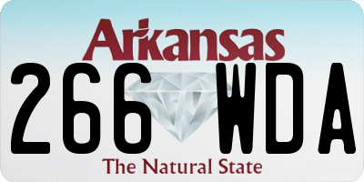 AR license plate 266WDA