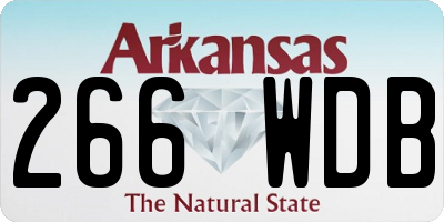 AR license plate 266WDB