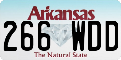 AR license plate 266WDD