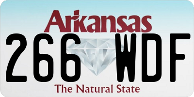 AR license plate 266WDF