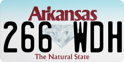 AR license plate 266WDH
