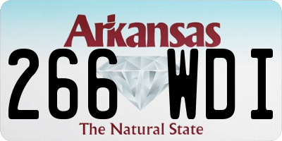 AR license plate 266WDI