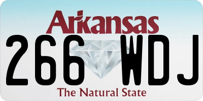 AR license plate 266WDJ