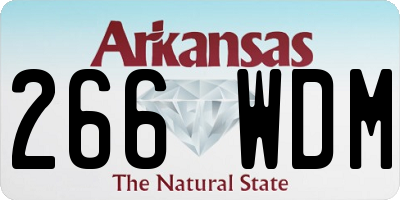 AR license plate 266WDM