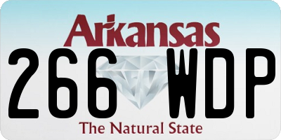 AR license plate 266WDP