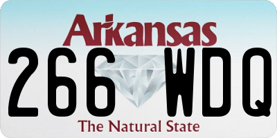 AR license plate 266WDQ