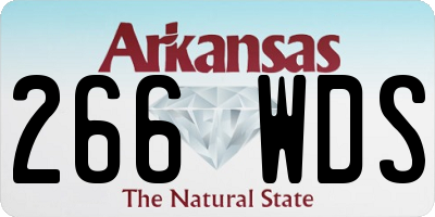 AR license plate 266WDS