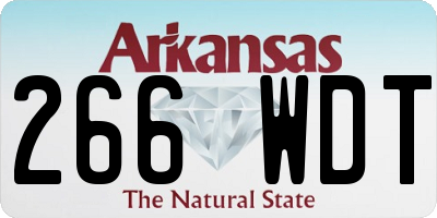 AR license plate 266WDT