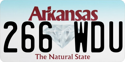 AR license plate 266WDU