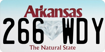 AR license plate 266WDY