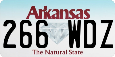 AR license plate 266WDZ