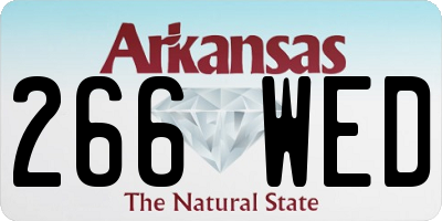 AR license plate 266WED