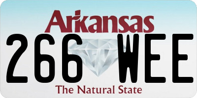 AR license plate 266WEE