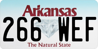 AR license plate 266WEF