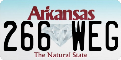 AR license plate 266WEG