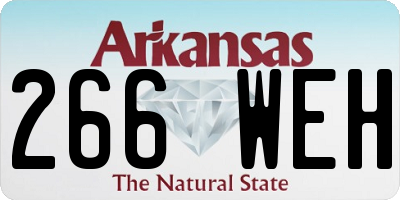AR license plate 266WEH