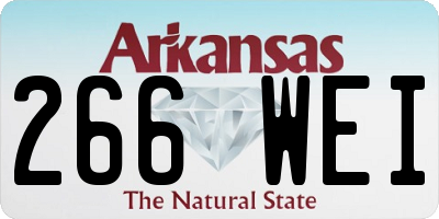 AR license plate 266WEI