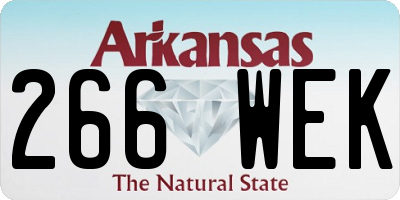 AR license plate 266WEK