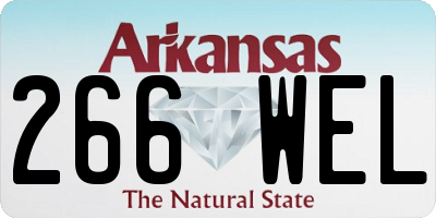 AR license plate 266WEL