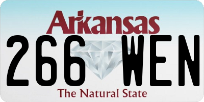 AR license plate 266WEN