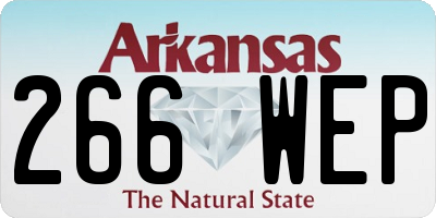 AR license plate 266WEP
