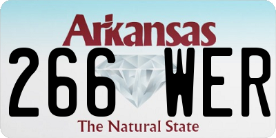 AR license plate 266WER