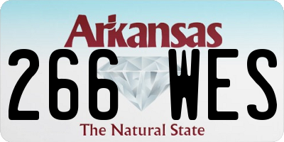 AR license plate 266WES
