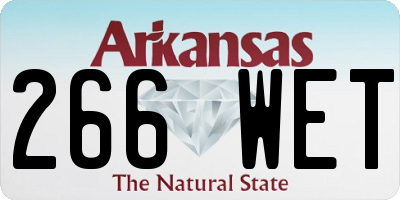 AR license plate 266WET