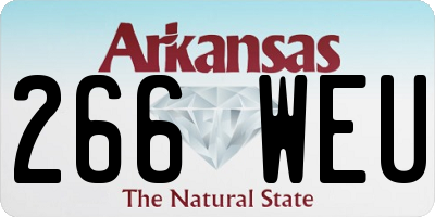 AR license plate 266WEU