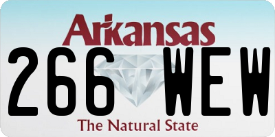 AR license plate 266WEW