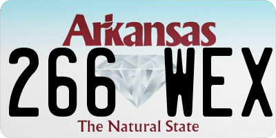AR license plate 266WEX