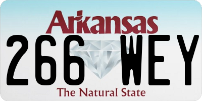 AR license plate 266WEY