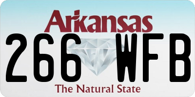 AR license plate 266WFB