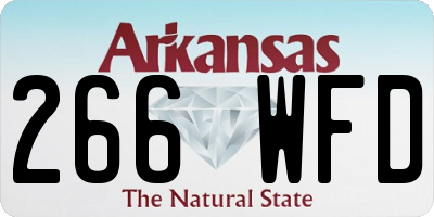AR license plate 266WFD
