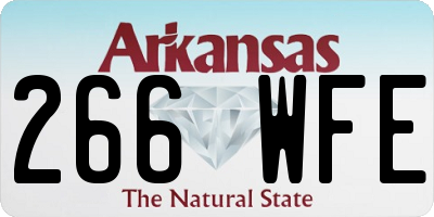 AR license plate 266WFE