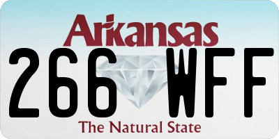 AR license plate 266WFF