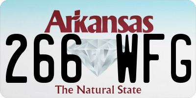 AR license plate 266WFG