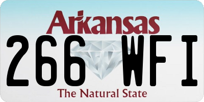 AR license plate 266WFI