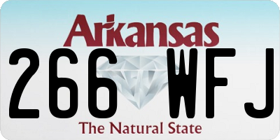 AR license plate 266WFJ