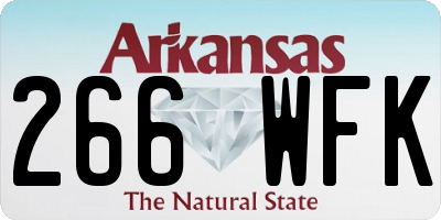 AR license plate 266WFK