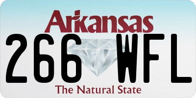 AR license plate 266WFL