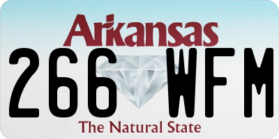 AR license plate 266WFM