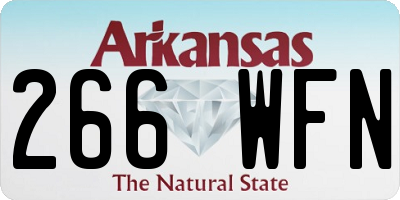 AR license plate 266WFN