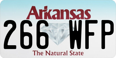 AR license plate 266WFP